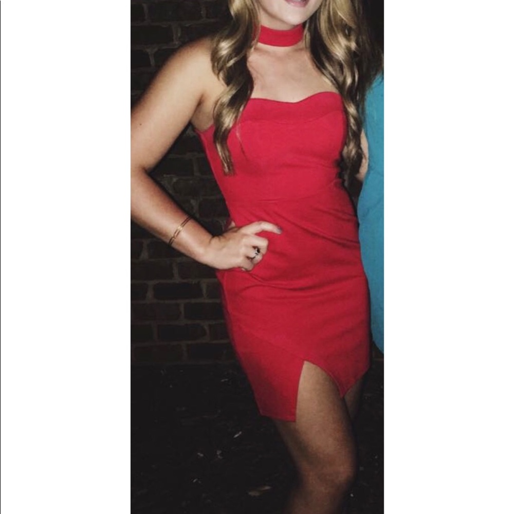 Red Dress with attached choker